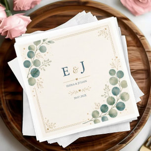 Elegant Blue Eucalyptus Napkin
