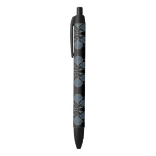 Elegant Blue Fan Black Ink Pen