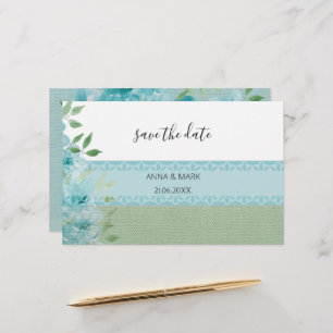 Elegant Blue Field Flowers Watercolor Stationery