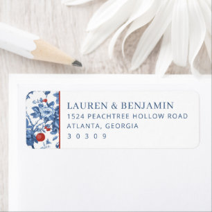Elegant Blue Floral Border