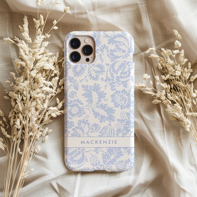 Elegant Blue Floral Botanical Case-Mate iPhone Case (Creator Uploaded)
