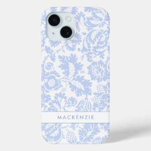 Elegant Blue Floral Botanical iPhone 15 Case
