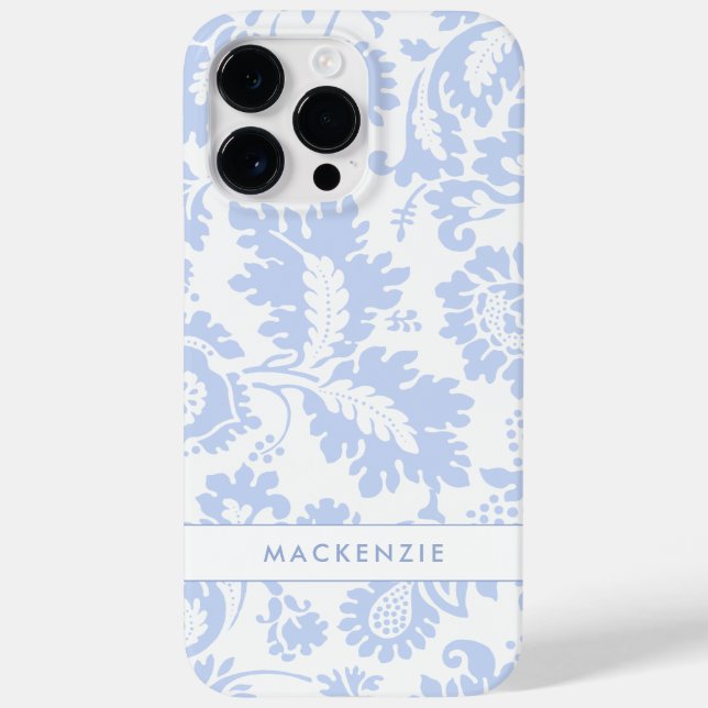 Elegant Blue Floral Botanical Case-Mate iPhone Case (Back)