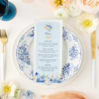 Elegant Blue Floral Champagne Party