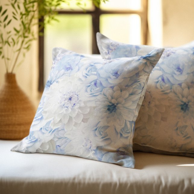 Elegant Blue Floral Cushion (Creator Uploaded)