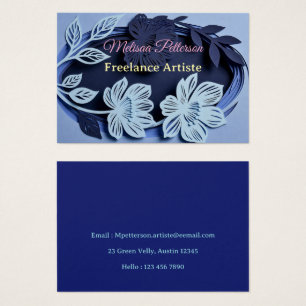 Elegant Blue Floral Design