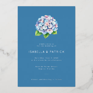 Elegant Blue Floral Hydrangea