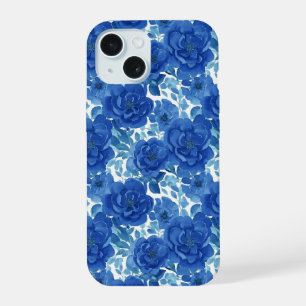 Elegant Blue Floral iPhone Case