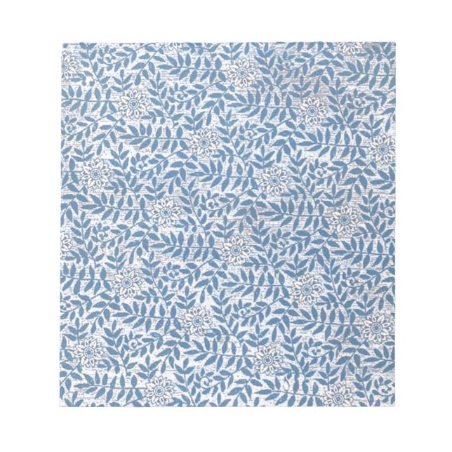 ELEGANT BLUE FLORAL NOTEPAD (Front)