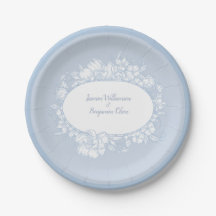 Elegant Blue Floral Open House Wedding Reception I