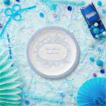 Elegant Blue Floral Open House Wedding Reception I
