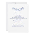 Elegant Blue Floral Open House Wedding Reception