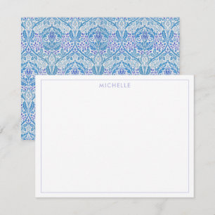 Elegant Blue Floral Pattern Card