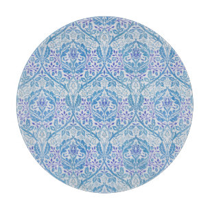 Elegant Blue Floral Pattern Cutting Board