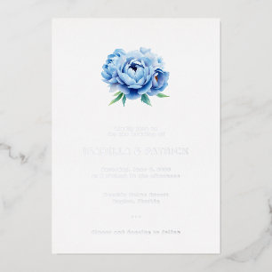 Elegant Blue Floral Watercolor