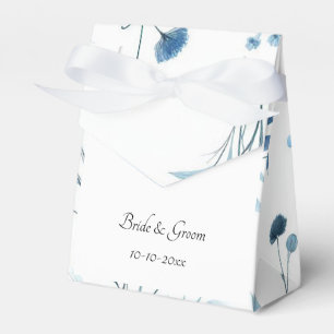 Elegant Blue Floral Wedding Favour Box