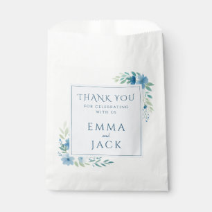 Elegant blue floral wedding gift  favour bags