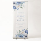 Elegant Blue Floral Wedding Welcome