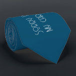 Elegant blue funny electric car lover quote tie<br><div class="desc">YOU CAN PERSONALIZE WITH YOUR OWN TEXT OR GET RID OF IT AND MAKE THIS TIE FITS YOU NEEDS PERFECTLY. JUST CLICK PERSONALIZE TAB. This unique tie brings humour to elegance with its playful message: "Sorry I'm late, my car was charging." Set against a beautiful blue background, this tie is...</div>