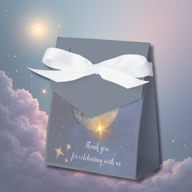 elegant blue galaxy sky wedding  favour box (Creator Uploaded)