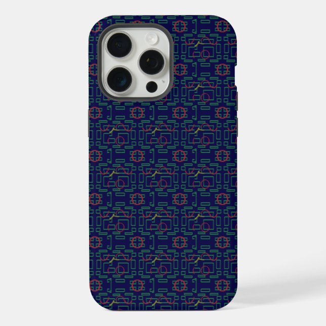Elegant Blue Geometric Phone Case (Back)