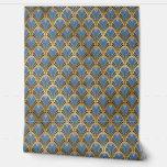Elegant Blue Gold Art Deco Vintage Pattern Wallpaper<br><div class="desc">Elegant Blue Gold Art Deco Vintage Pattern Wallpaper features a chic elegant art deco pattern in blue and gold. Perfect for home decor,  office decor,  event decor and party decor. Created by Evco Studio www.zazzle.com/store/evcostudio</div>