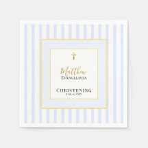 Elegant Blue Gold Christening Party