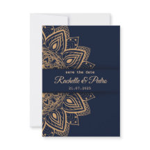 Elegant Blue Gold Luxury Wedding