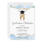 Elegant Blue Grad Dental Dentist Graduation Party