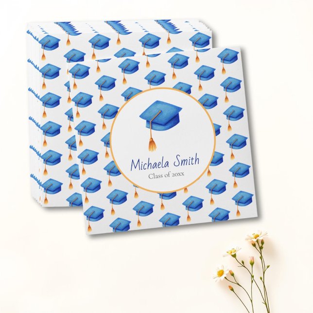 Elegant Blue Graduation Cap with Tassel CD Sleeve Envelope (Creator Uploaded)