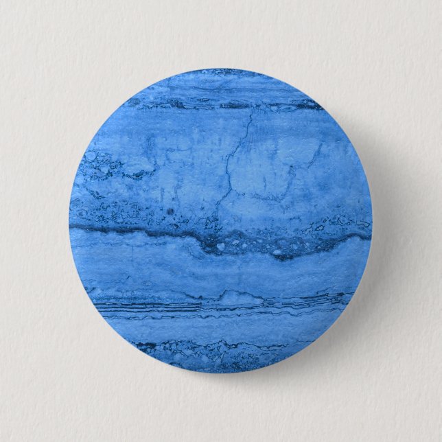 Elegant Blue Granite pattern blue marble  6 Cm Round Badge (Front)
