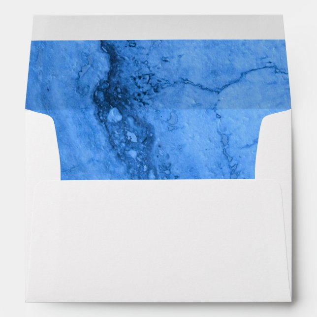 Elegant Blue Granite pattern blue marble  Envelope (Back (Bottom))