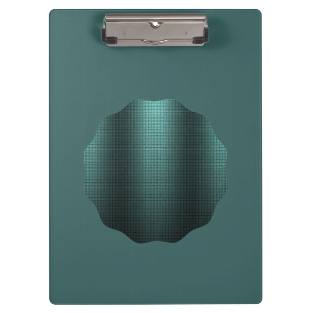 Elegant blue green metallic look with black traces clipboard (Front)