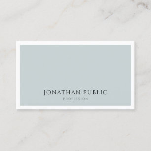 Elegant Blue Green Minimalist Modern Simple Plain Business Card