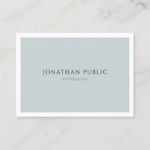 Elegant Blue Green Simple Template Modern Chic Business Card