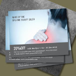 Elegant Blue Grey Photo Massage Therapist Flyer<br><div class="desc">Elegant flyer, coupon design template with a professional studio photo. Perfect marketing tool for your customers. This flyer is fully customisable, you can add your personal details to it easily. If you need any help to customise it, please contact us. You can match this product with business cards from our...</div>