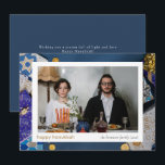 Elegant Blue Happy Hanukkah Family 1 Photo Holiday Card<br><div class="desc">light and love| Elegant Blue Happy Hanukkah Family 1 Photo</div>