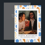 Elegant Blue Happy Hanukkah Family 1 Photo Holiday Card<br><div class="desc">light and love| Elegant Blue Happy Hanukkah Family 1 Photo</div>