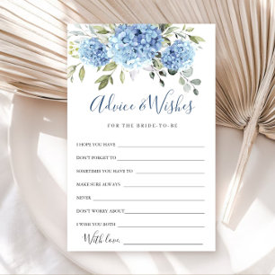 Elegant Blue Hydrangea Advice & Wishes Card