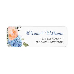 Elegant Blue Hydrangea Blush Pink Roses Return
