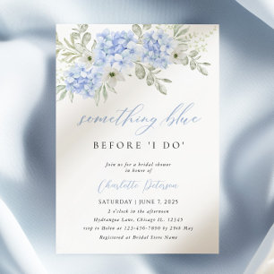Elegant Blue Hydrangea Bridal Shower Invitation