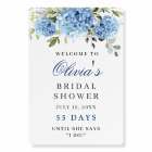 Elegant Blue Hydrangea Eucalyptus Bridal Shower
