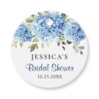 Elegant Blue Hydrangea Eucalyptus Bridal Shower