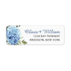 Elegant Blue Hydrangea Eucalyptus Return Address