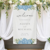 Elegant Blue Hydrangea Floral Wedding