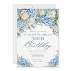 Elegant Blue Hydrangea Roses Garden Birthday Party