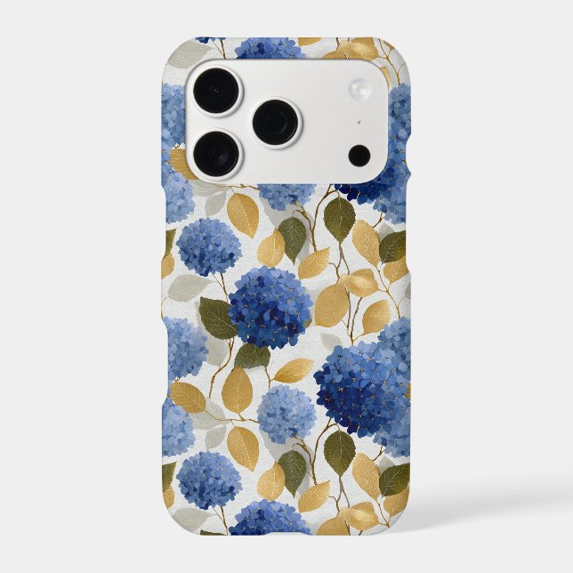  Elegant Blue Hydrangea Seamless Pattern (Back)