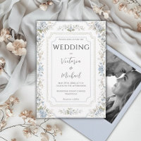 Elegant Blue Hydrangeas Photo Modern Wedding