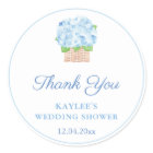 Elegant Blue Hydrangeas Wedding Shower Favour