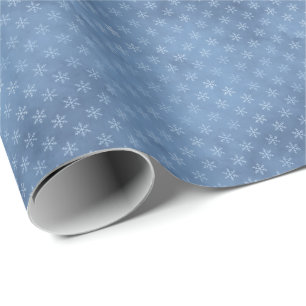 Elegant Blue Ice Snowflake   Christmas Holiday Wrapping Paper